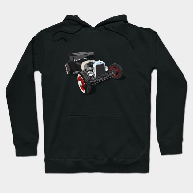 1929 Ford Model A Hot Rod Hoodie by candcretro